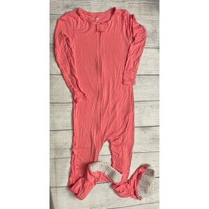 Peachy Pink Carter’s Viscose Girl Footed Pajamas (PJs) Sleeper, Size 5T